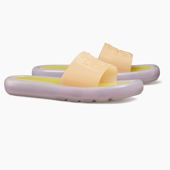 Tory Burch Sandals Bubble Slides Jelly Cloud Purple & Neon SZ 11 NEW WITH BOX! - Picture 4 of 11